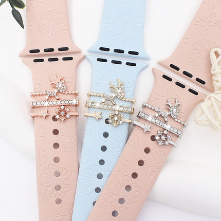 3pcs/Set Smart Watch Silicone Watch Band Decoration Ring - DealBuddy