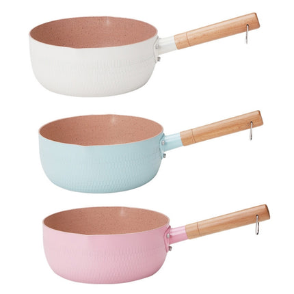 18cm Without Cover Boil Instant Noodles Non-Stick Pan Baby Food Supplement Pan Maifan Stone Small Milk Pot, 18cm Without Cover White, 18cm Without Cover Blue, 18cm Without Cover Pink - DealBuddy