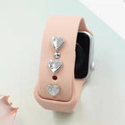 2pcs Watch Silicone Strap Decorative Diamond Buckle Strap Nails, One Diamond Heart, Diamond Hand, Diamond Bear, Diamond Clover, One Diamond Pentagram, Full Diamond Pentagon, Full Diamond Heart, Diamond Dragonfly - DealBuddy