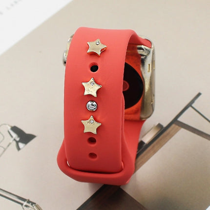 2pcs Watch Silicone Strap Decorative Diamond Buckle Strap Nails