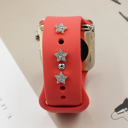 2pcs Watch Silicone Strap Decorative Diamond Buckle Strap Nails, One Diamond Heart, Diamond Hand, Diamond Bear, Diamond Clover, One Diamond Pentagram, Full Diamond Pentagon, Full Diamond Heart, Diamond Dragonfly - DealBuddy