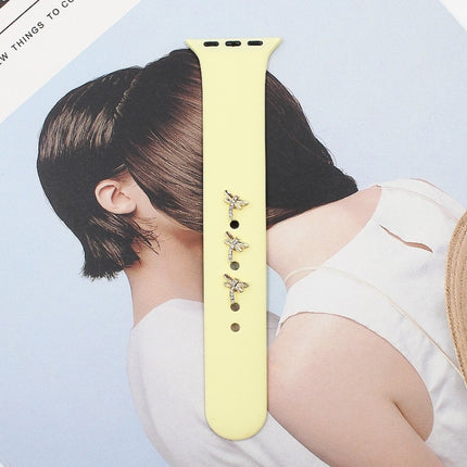 2pcs Watch Silicone Strap Decorative Diamond Buckle Strap Nails