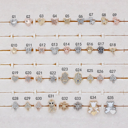 2pcs Watch Silicone Strap Decorative Diamond Buckle Strap Nails, One Diamond Heart, Diamond Hand, Diamond Bear, Diamond Clover, One Diamond Pentagram, Full Diamond Pentagon, Full Diamond Heart, Diamond Dragonfly - DealBuddy