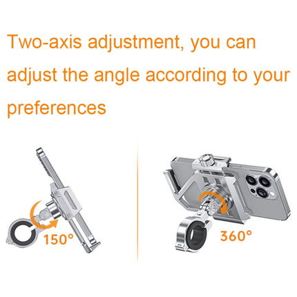 Aluminum Alloy Motorcycle Shockproof Mobile Phone Holder Bicycle Cycling Navigation Bracket - DealBuddy