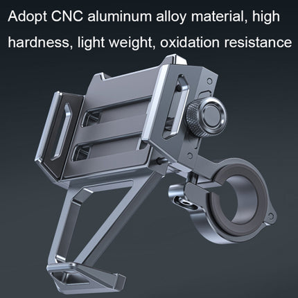 Aluminum Alloy Motorcycle Shockproof Mobile Phone Holder Bicycle Cycling Navigation Bracket - DealBuddy