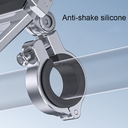 Aluminum Alloy Motorcycle Shockproof Mobile Phone Holder Bicycle Cycling Navigation Bracket - DealBuddy