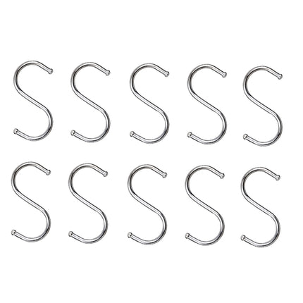 10pcs Multifunctional Stainless Steel Hooks Metal S-Shaped Hook