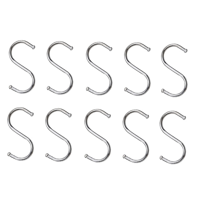 10pcs Multifunctional Stainless Steel Hooks Metal S-Shaped Hook