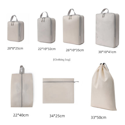 7 In 1  Compression Packing Cubes Expandable Travel Bags Luggage Organizer