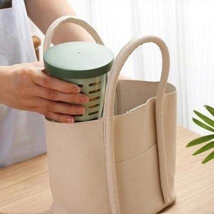 600ml Fruit and Veggie Snack Cup with Lid and Fork Airtight Leak-proof Salad Box - DealBuddy