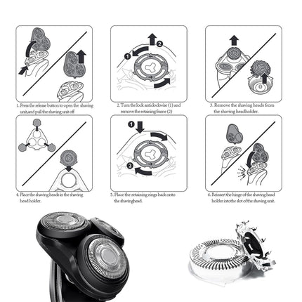 For Philips Electric Shaver S5000 Series SH50 Replacement Blade Head Integral Three Head