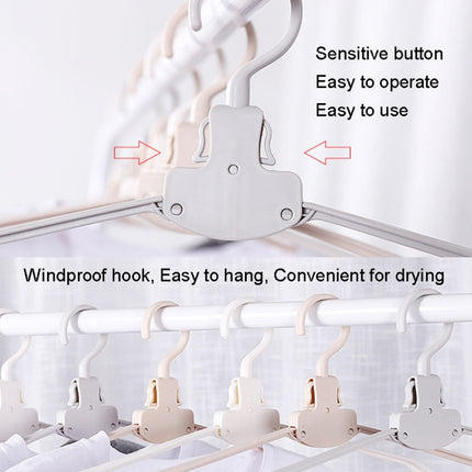Plastic Travel Folding Hanger Portable Clothes Wide Shoulder Traceless Drying Rack
