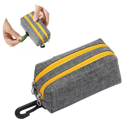 Outdoor Pet Waste Bag Dog Poop Collection Bag, Gray Green Dual Zipper, Gray Yellow Dual Zipper - DealBuddy