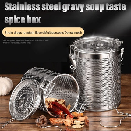 304 Stainless Steel Brine Basket Tea Residue Ball Soup Material Box, 7x9cm, 9x10.8cm, 11.2x13.5cm, 14x16cm, 16x16.5cm, 18x18cm, 20x20cm - DealBuddy