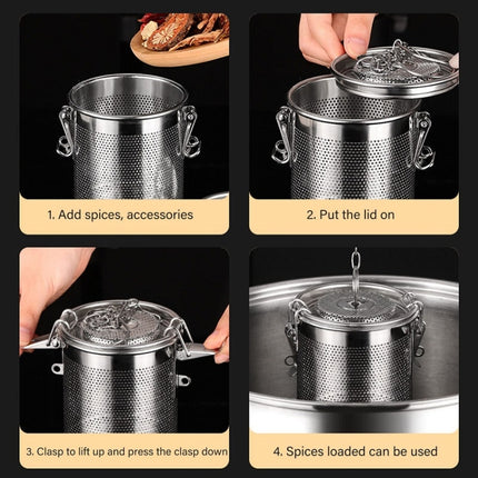 304 Stainless Steel Brine Basket Tea Residue Ball Soup Material Box