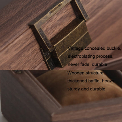 Wood Grain Leather Watch Display Box Watch Storage Case Jewelry Box