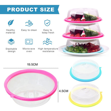 Silica Gel + PP Meal Cover Food Preservation Cover for Refrigerators Microwave Oven
