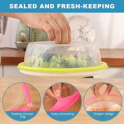 Silica Gel + PP Meal Cover Food Preservation Cover for Refrigerators Microwave Oven