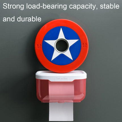 Punch-free Bathroom Transparent Waterproof Tissue Box Toilet Wall-mounted Storage Rack, Large (Black), Large (Pink), Small (Black), Small (Pink) - DealBuddy