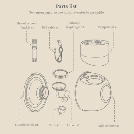 S12 Double Electric Wearable Breast Pump With 2 Modes & 9 Levels Suction Adjustable