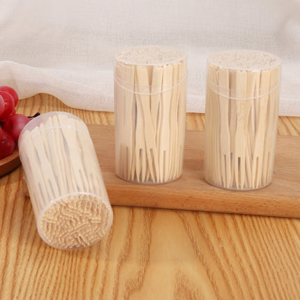 Bamboo Fruit Stick Disposable Two Tines Dessert Fork For Home Use, 100pcs /Can, 200pcs /Can - DealBuddy