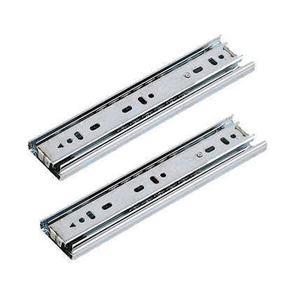 1 Pair Thickened Three Sections Ball Slide Mute Drawer Track Rail
