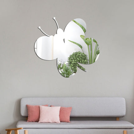 Acrylic Butterfly Stereo Wall Stickers Bedroom Living Room Background Wall Decoration Soft Mirror
