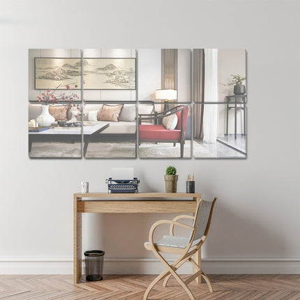 Acrylic Mirror Square Stereo Wall Stickers Self-Adhesive Decorative Soft Mirror Right Angle Model