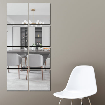 Acrylic Mirror Square Stereo Wall Stickers Self-Adhesive Decorative Soft Mirror Right Angle Model