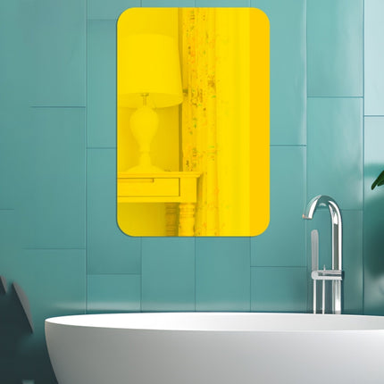 Round Corner Models Rectangle Acrylic Mirror Stereo Wall Stickers Home Decoration Soft Mirror