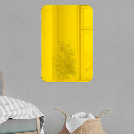 Round Corner Models Rectangle Acrylic Mirror Stereo Wall Stickers Home Decoration Soft Mirror