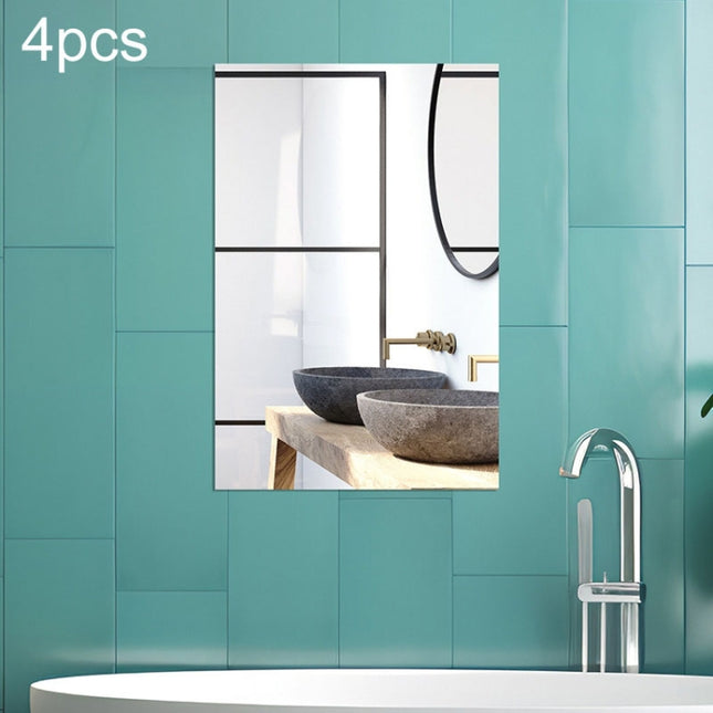 4pcs Right Angle Models Rectangle Acrylic Mirror Stereo Wall Stickers, 15cm x 10cm, 20cm x 13cm, 30cm x  20cm, 42cm x 27cm - DealBuddy