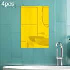 4pcs Right Angle Models Rectangle Acrylic Mirror Stereo Wall Stickers, 15cm x 10cm, 20cm x 13cm, 30cm x  20cm, 42cm x 27cm - DealBuddy