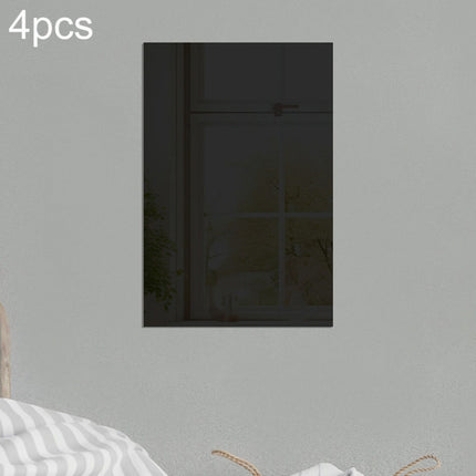 4pcs Right Angle Models Rectangle Acrylic Mirror Stereo Wall Stickers