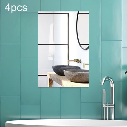 4pcs Right Angle Models Rectangle Acrylic Mirror Stereo Wall Stickers, 15cm x 10cm, 20cm x 13cm, 30cm x  20cm, 42cm x 27cm - DealBuddy