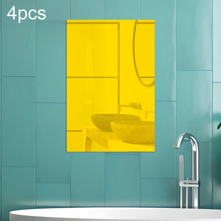 4pcs Right Angle Models Rectangle Acrylic Mirror Stereo Wall Stickers, 15cm x 10cm, 20cm x 13cm, 30cm x  20cm, 42cm x 27cm - DealBuddy