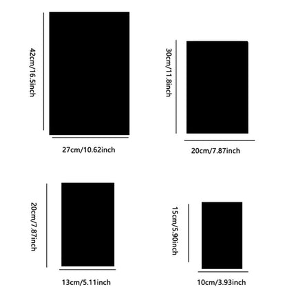 4pcs Right Angle Models Rectangle Acrylic Mirror Stereo Wall Stickers, 15cm x 10cm, 20cm x 13cm, 30cm x  20cm, 42cm x 27cm - DealBuddy