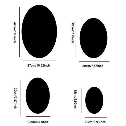 Oval Acrylic Mirror Stereo Wall Stickers Home Decoration Soft Mirror