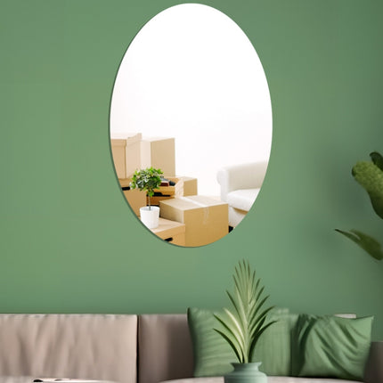 Oval Acrylic Mirror Stereo Wall Stickers Home Decoration Soft Mirror