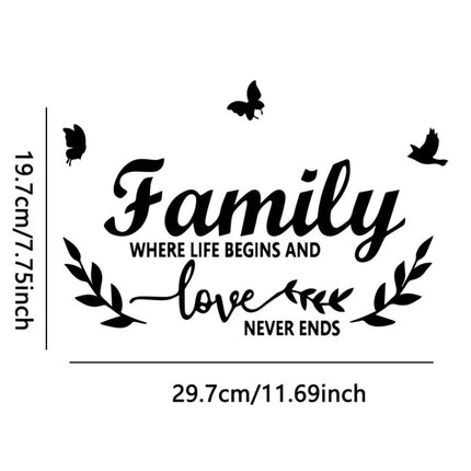 Acrylic Familylove Stereoscopic Mirror Wall Stickers Home Self-Adhesive Decorative Soft Mirror