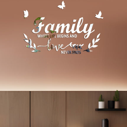 Acrylic Familylove Stereoscopic Mirror Wall Stickers Home Self-Adhesive Decorative Soft Mirror