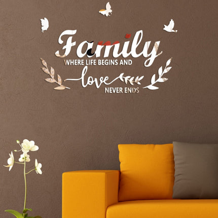 Acrylic Familylove Stereoscopic Mirror Wall Stickers Home Self-Adhesive Decorative Soft Mirror