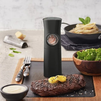 Gravity Induction Electric Salt And Pepper Grinder  Adjustable Coarseness with LED Light - DealBuddy
