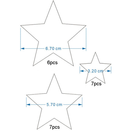 20pcs /Set Acrylic Stars Mirror Stereo Wall Stickers Home Decoration Soft Mirror