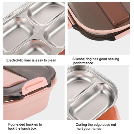 304 Stainless Steel Lunch Box Leakproof Insulated Student Dormitory Bento Box, 4 Grid Pink, 4 Grid Black, 4 Grid Blue, 5 Grid Pink - DealBuddy