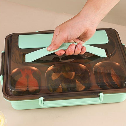 304 Stainless Steel Lunch Box Leakproof Insulated Student Dormitory Bento Box, 4 Grid Pink, 4 Grid Black, 4 Grid Blue, 5 Grid Pink - DealBuddy