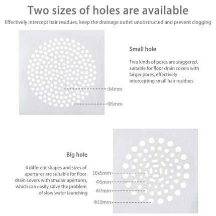 FASOLA 15pcs /Bag Sink Disposable Filter Sewer Mouth Non-woven Floor Drain Sticker, Small Hole, Large Hole - DealBuddy