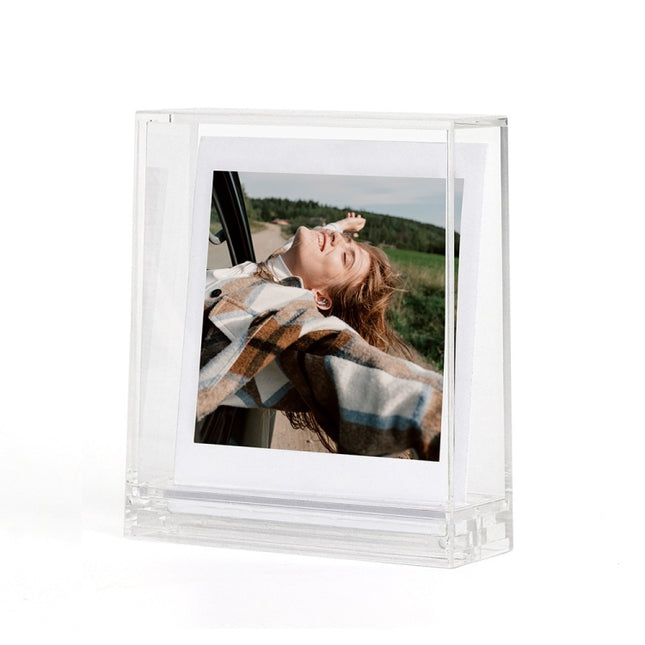Double-sided Transparent Square Photo Frame Stand For Polaroids
