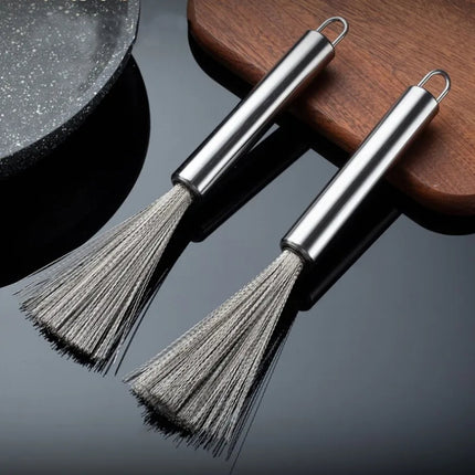 Cookware Scrubber Brush Stainless Steel Cleaning Brush for Pots, Frying Pans,