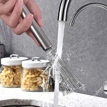 Cookware Scrubber Brush Stainless Steel Cleaning Brush for Pots, Frying Pans,
